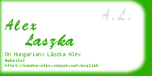 alex laszka business card